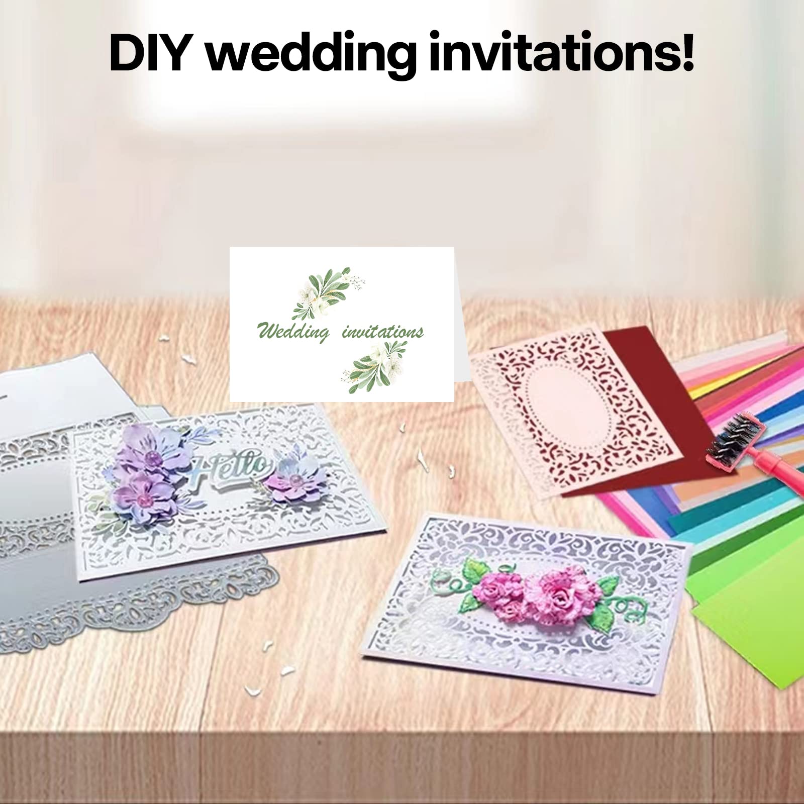 100 Sheets White Shimmer Paper Cardstock 8.5 x 11, Goefun 80lb Card Stock Printer Paper for Invitations, Menus, Crafts, DIY Cards
