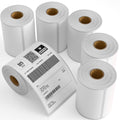 6 Rolls 4" x 6" Direct Thermal Printer Label, 250 Labels/Roll, Total 1500 Thermal Shipping Labels, Strong Adhesive, Commercial Grade, Perforated, Compatible with Most Thermal Printers (NOT for DYMO)