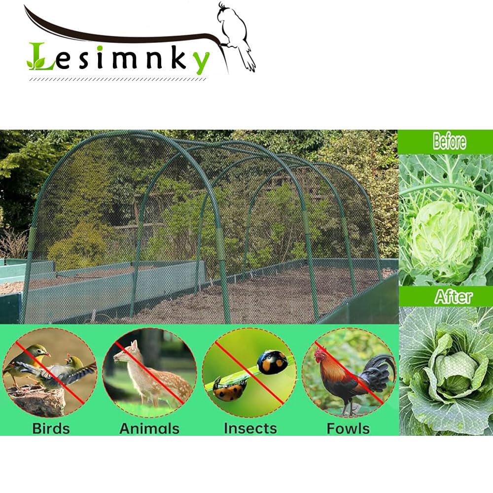 Mosquito Netting Garden Mesh Netting,33x10Ft Bird Garden Screen Mesh NettingBarrier Hunting Blind Plant Protecting Net, Insect Netting for Balcony, Apartments, Garden Patio（Black）