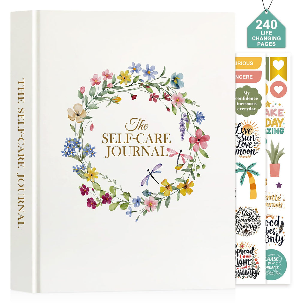 Lanpn Self Care Journal for Women, Self Love Guided Journals with Prompts, Daily Reflection Wellness & Gratitude Planner, 5 Minute Mental Health Notebook, Mood Mindfulness Log, 240 Pages