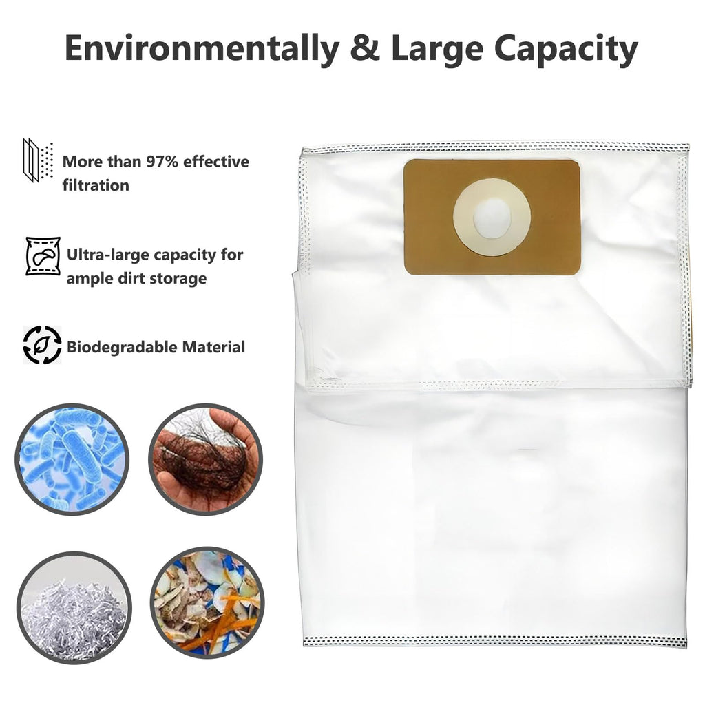 4 Pack Premium Central Vacuum Bags Compatible with Nuera Filtre 189, Husky Filtre 189, DuoVac Filtre 189, SoluVac Filtre-189 SVS, and Other CV Systems for Efficient Cleaning Solutions