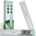 Prazisure Digital Angle Finder, Protractor 200mm, Professional Angle Measuring Tool for Woodworking, Construction and DIY Measurement (Includes 2 Batteries) (Aluminum)