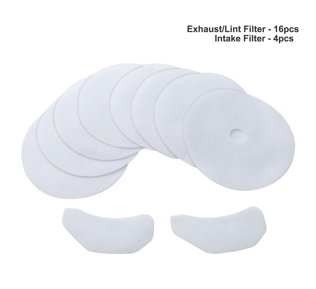 20 Pieces Cloth Dryer Exhaust Filter Including 16 Exhaust Filters & 4 Air Intake Filters Compatible with Sonya, Panda Magic Chef and Avant Dryers