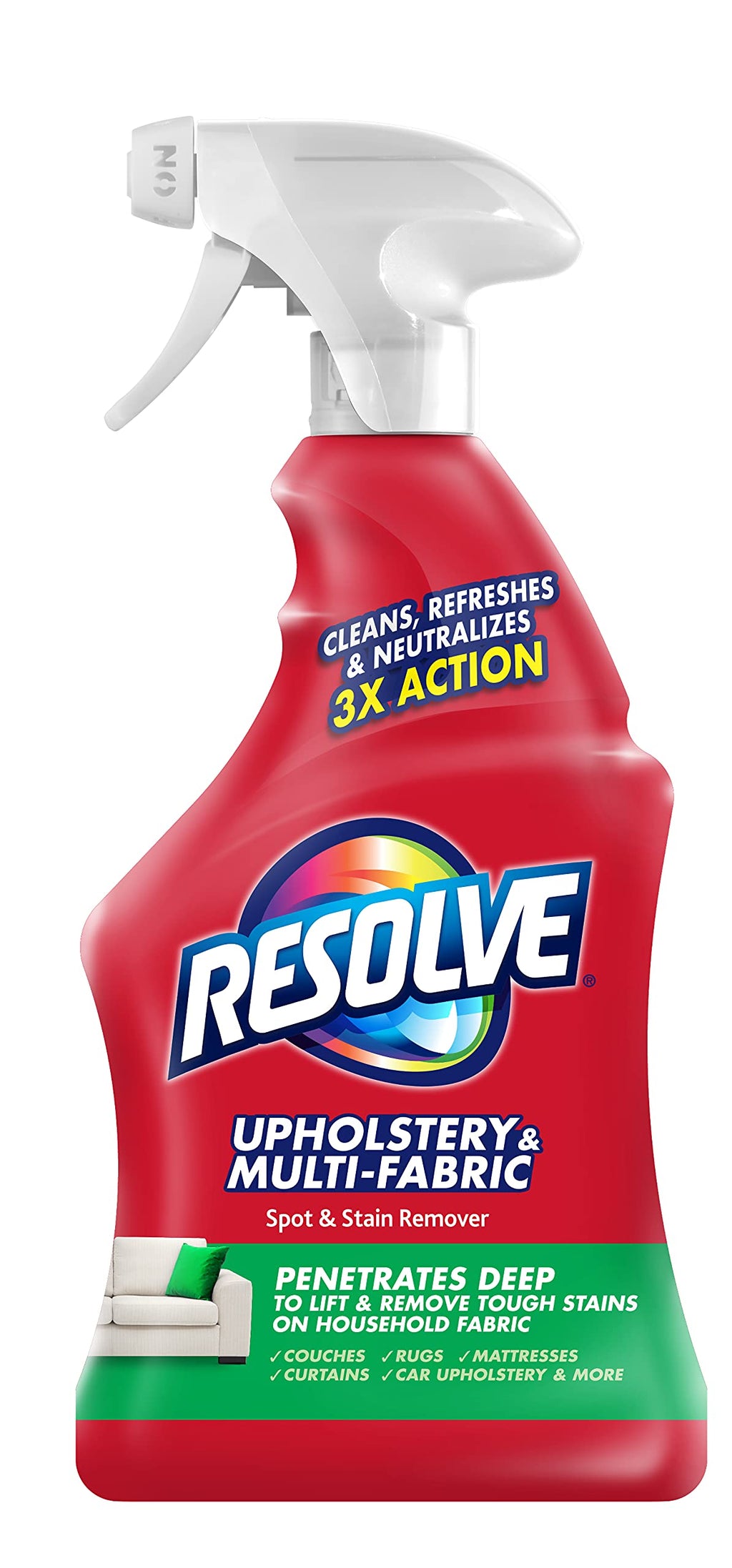 Resolve Multi-Fabric Upholstery Cleaner & Stain Remover, 22 oz Bottle (Pack of 1)