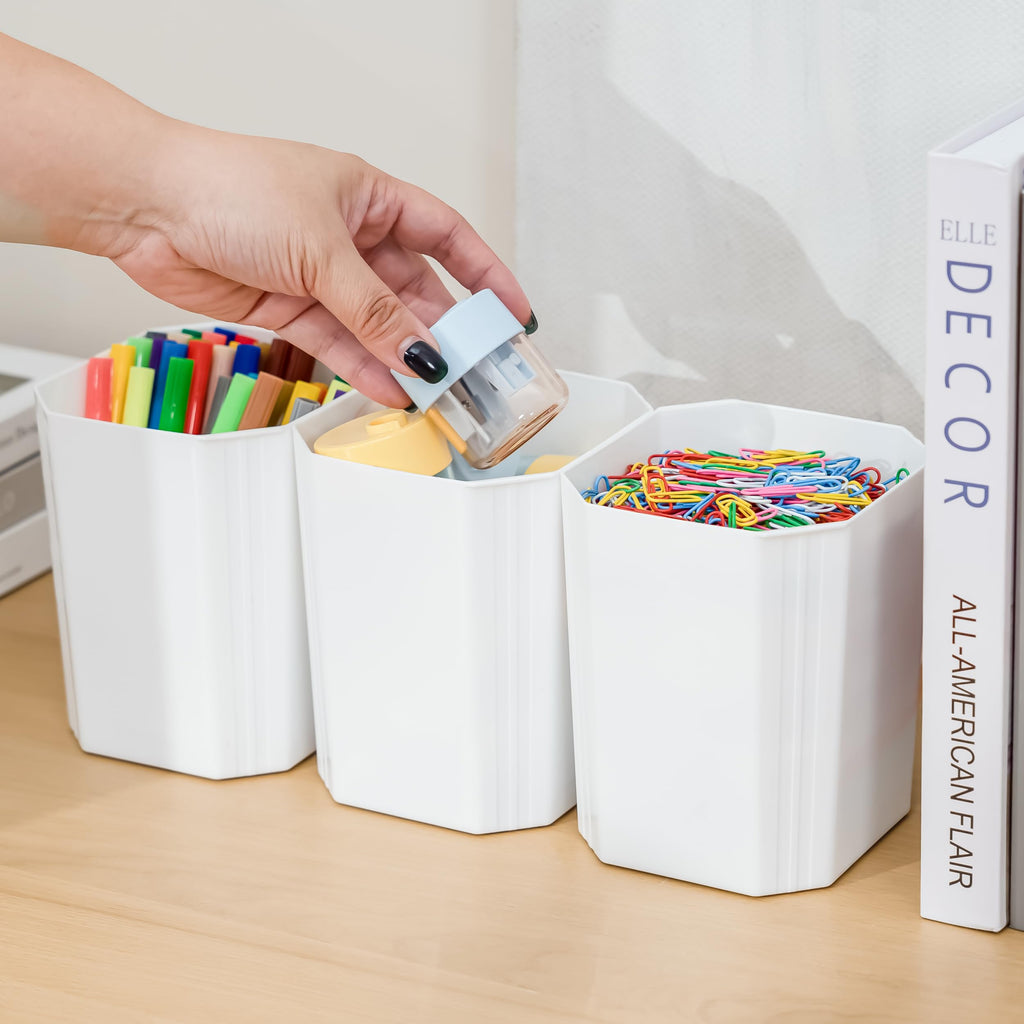 Citylife 17 QT Plastic Storage Bins with 6 Detachable Inserts Clear Storage Box with Lids Multipurpose Stackable Storage Containers for Organizing Crayon, Tool, Craft