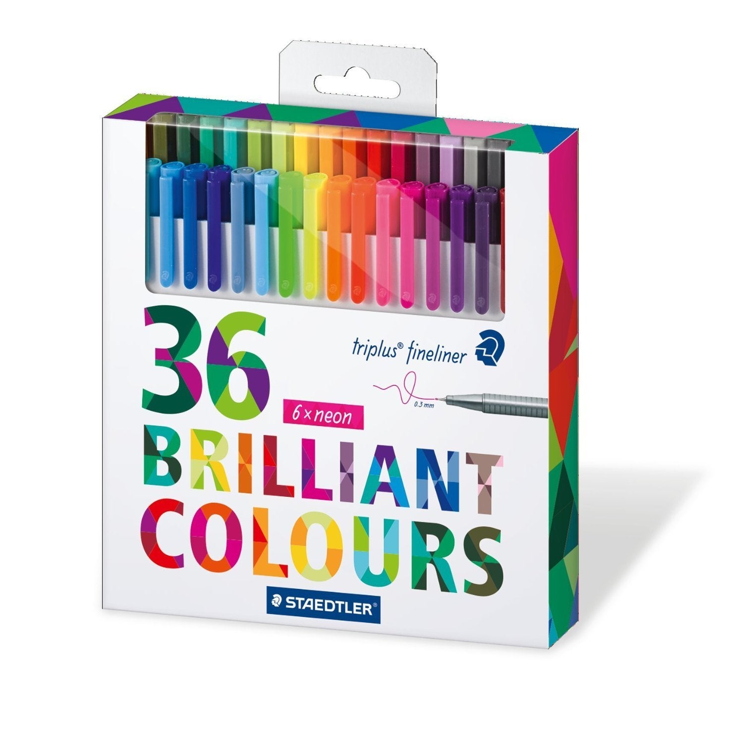 Staedtler Triplus Fineliner - 0,3 mm Porous Point Pen - Pack of 36 - Pens for Adult Coloring Books