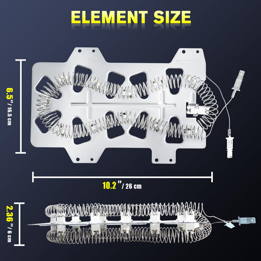[95% Nickel+] DC47-00019A Dryer Heating Element for Sam-sung May-tag Whirlpool- Replaces 35001247 AP4201899 AP4045884 PS2038533 by Podoy