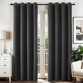 Joydeco Blackout Curtains 2 Panels, Black Out Curtains 84 Inches Long, Room Darkening Grommet Drapes for Bedroom Living Room Windows (W52 x L84 Inch, Dark Grey)