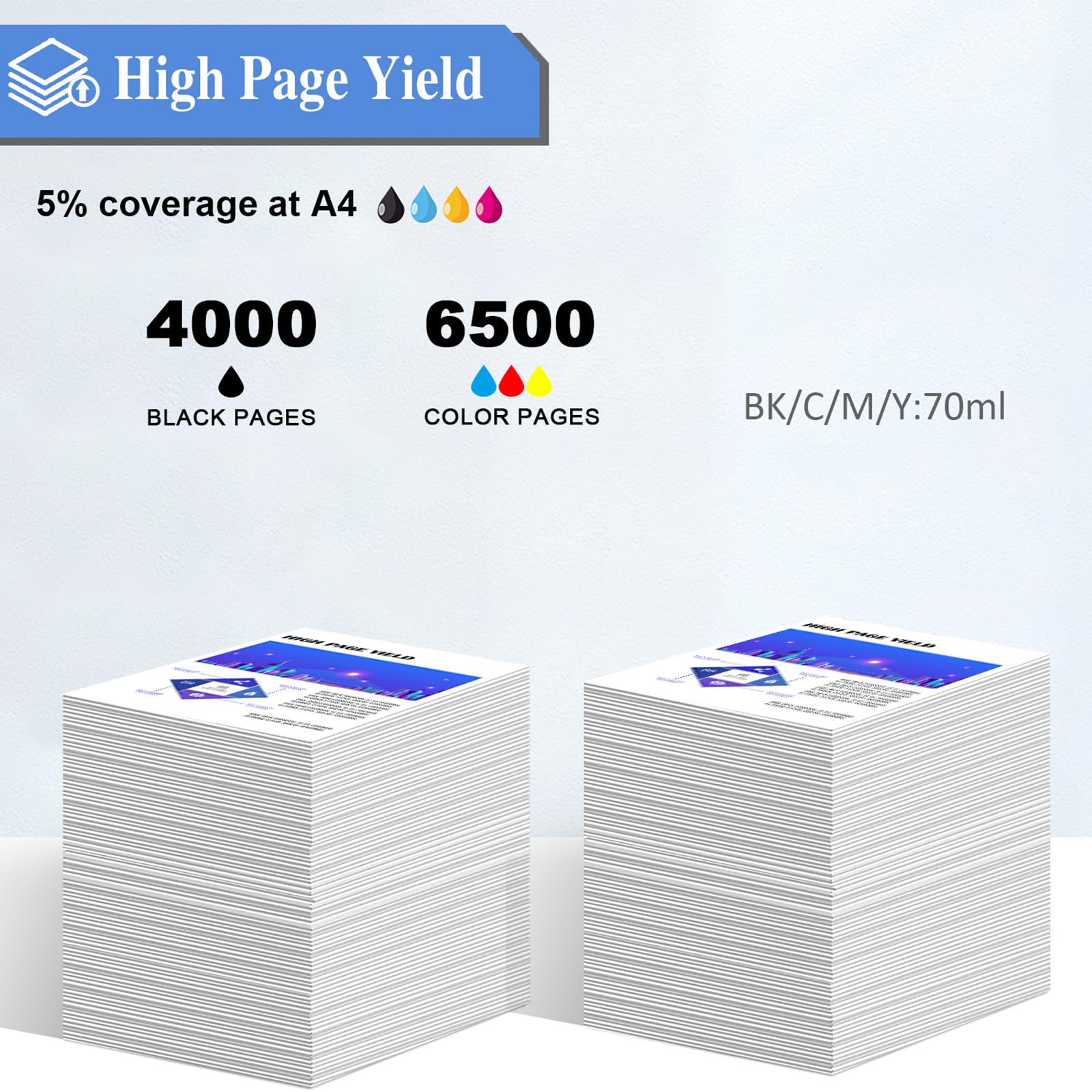 664 T664 Ink Refill Bottles Work with ET-2650 ET-2500 ET-2550 ET-2600 ET-4500 ET-14000 L100 L110 L120 L200 L210 L300 L350 L355 L550 L555 Printer(5-Pack)
