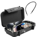 Travel Safe Portable Small Beach Safe Box with 4 Digital Combination Waterproof Security Case Lock Case with Removable Wire Rope Safety Box for Home Office Hotel Cars Travel