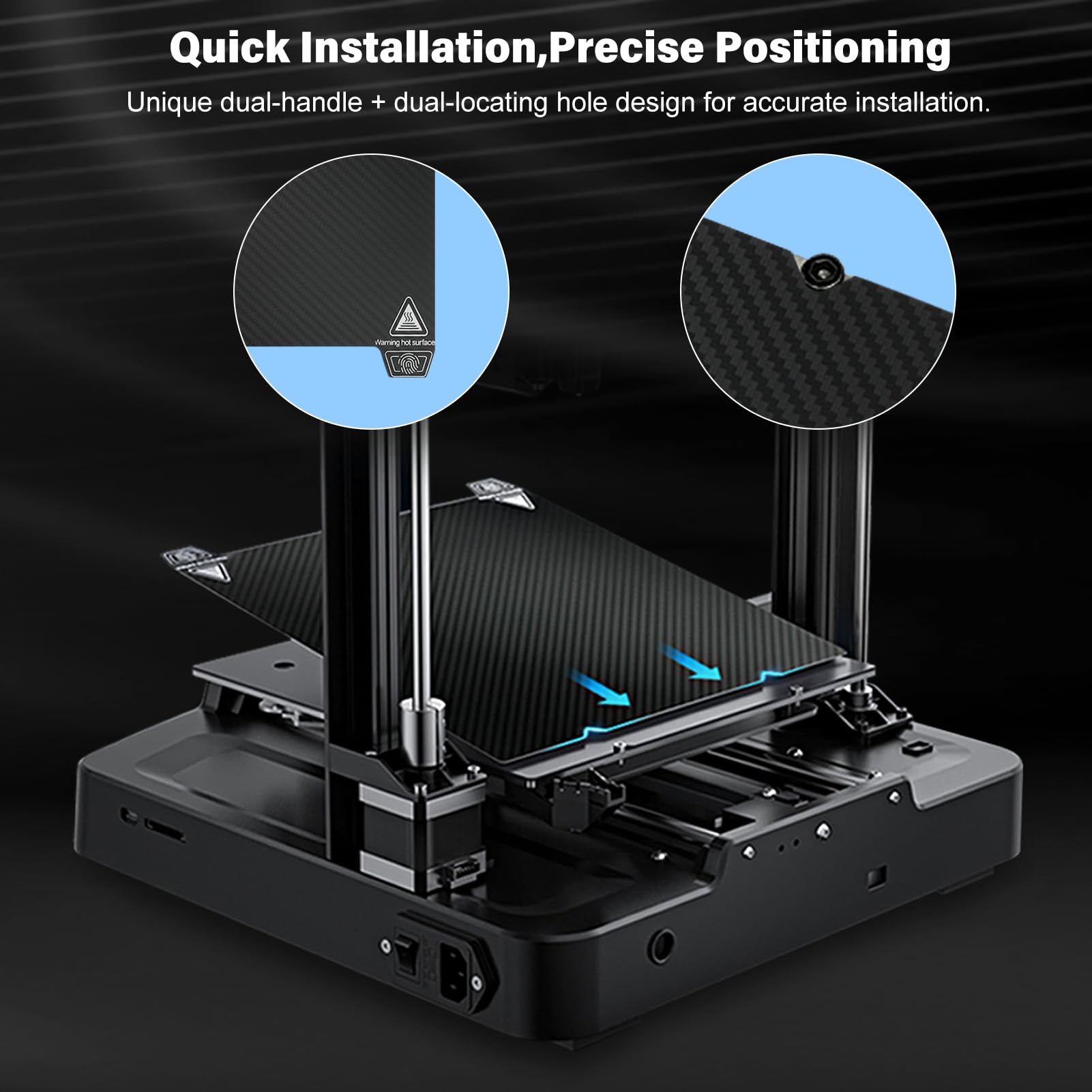 Creality Ender 3 V3 SE Dual-Sided Printing Platform Board Kit (Glossy PET+Coated PEI) Build Plate 235x235mm for Ender-3 Ender 3 S1 Pro/Ender 5 S1 Ender 3 Neo/Ender 3 V2 Neo/Ender 3 V3 KE/CR-10 SE/K1