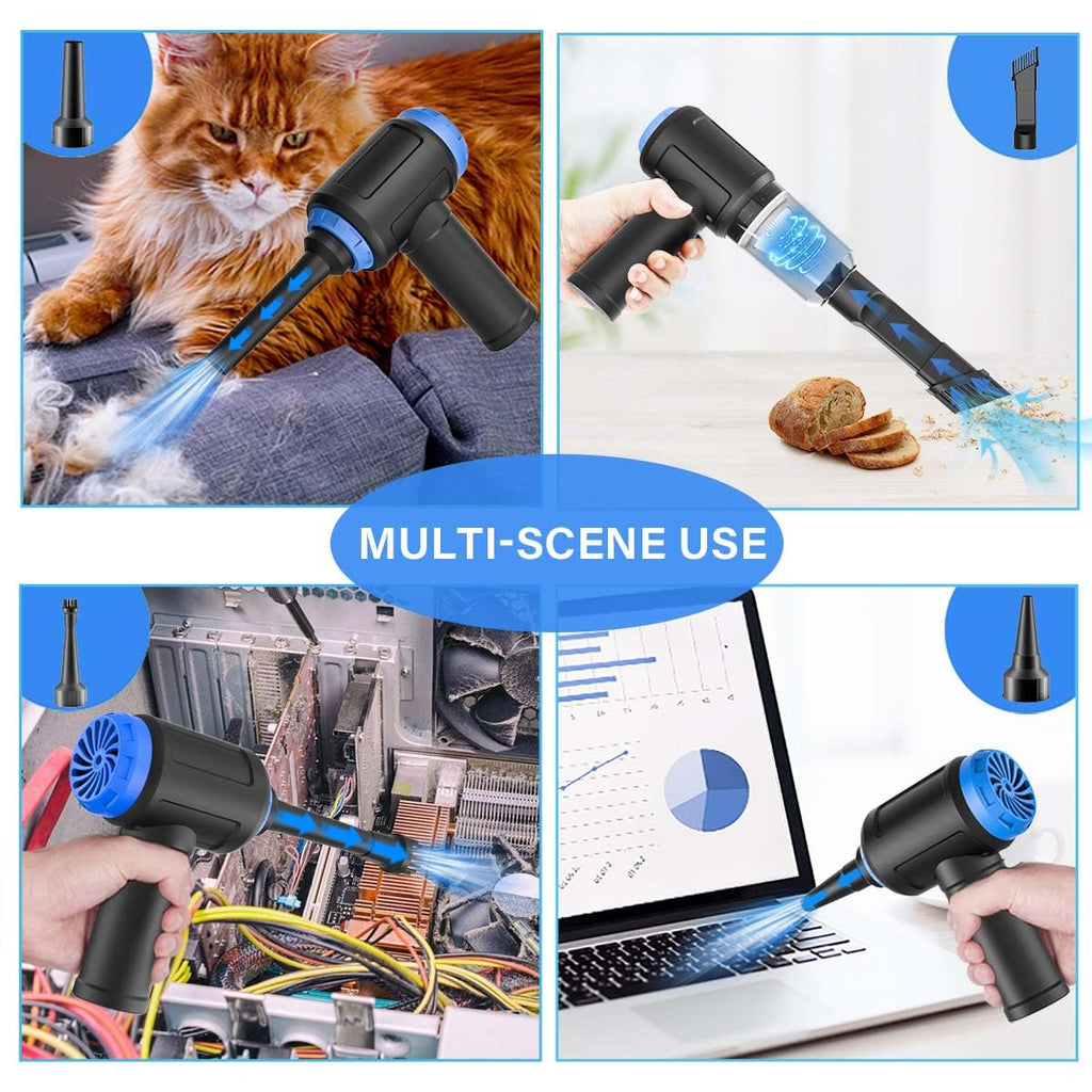 Meudeen Air Duster - Computer Vacuum Cleaner - for Keyboard Cleaning - Cordless Canned Air