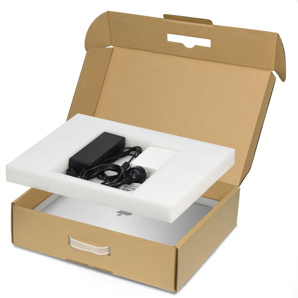 SOUNDANCE Laptop Shipping Box with Protection Foam, Brown Cardboard, Up to 17.3 Inches, 1 Pack