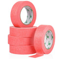 BOMEI PACK 5Rolls Pink Masking Tape 36mm x 55yds, General Purpose Thin Pink Painters Tape for Painting, Labeling, DIY Crafting, Decoration and School Projects, Total 275yds