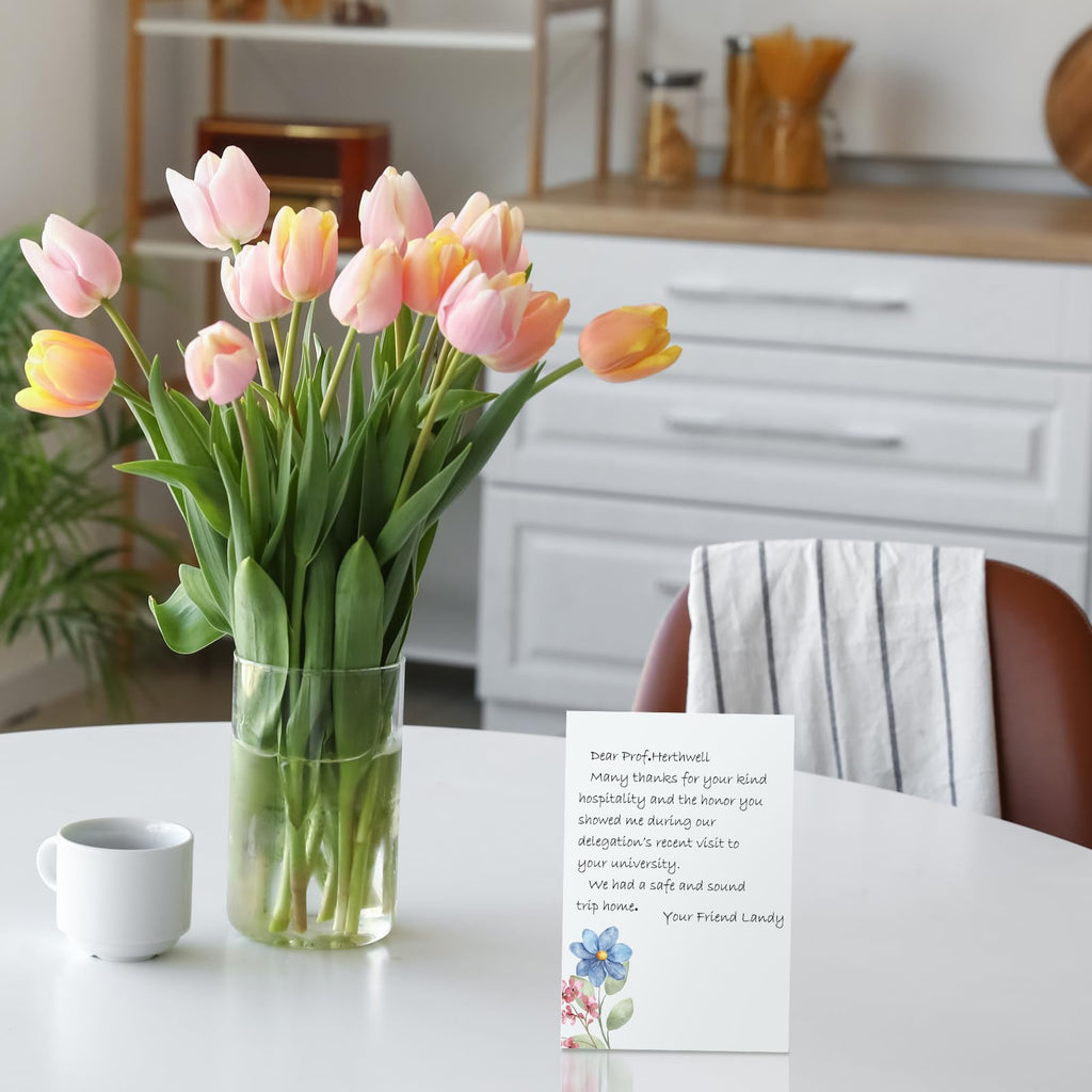 100 Pcs Greenery Note Cards 4x6in, Eucalyptus Leaves Blank Cardstock, Floral Blank Note Cards Watercolor Index Cards Thank Greeting Cards for School Office Wedding Baby Shower (White,Floral)