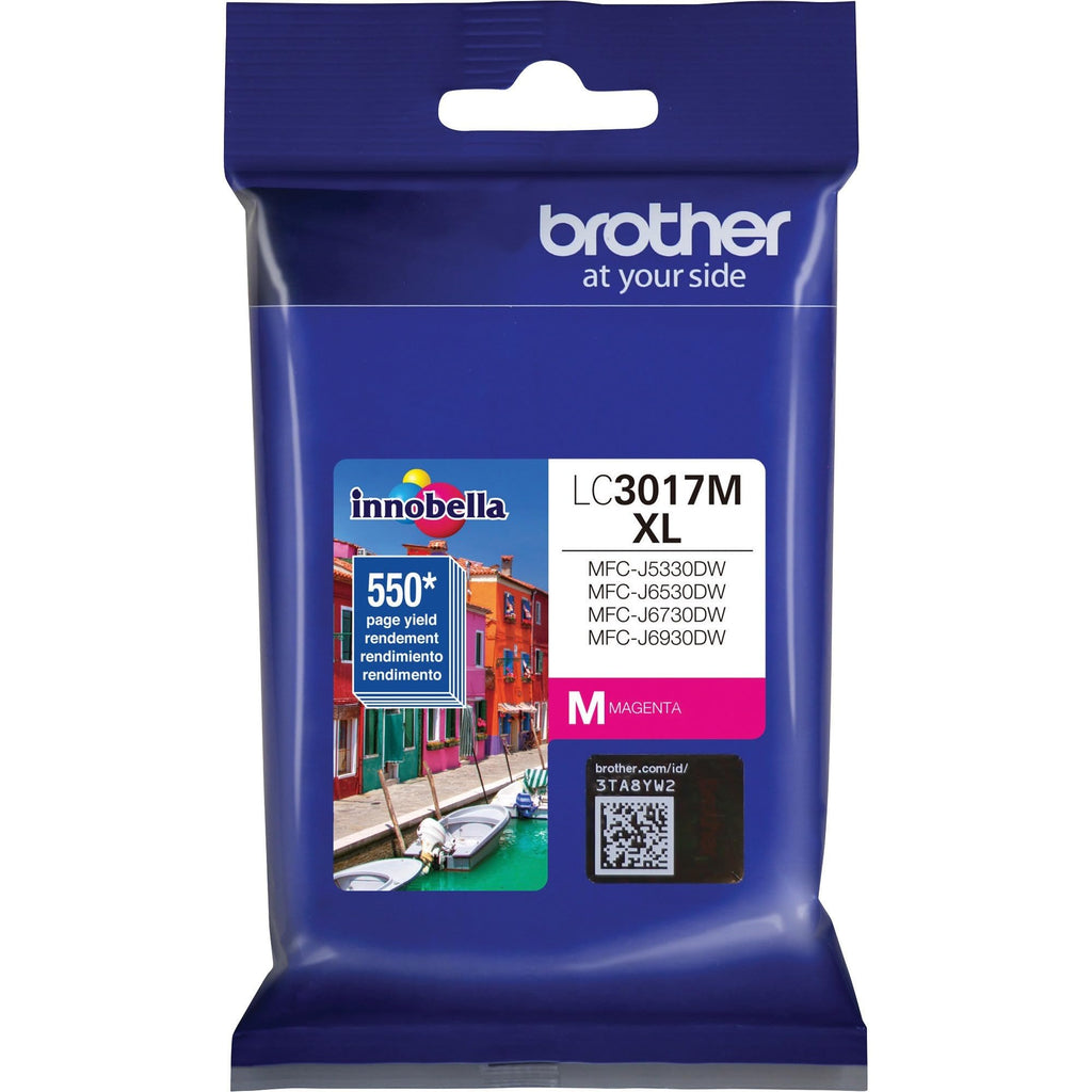 Brother Genuine LC3017MS High-Yield Magenta Ink Cartridge, Higher Yield for Value, Original Ink Replacement Cartridge, Ink for Brother Inkjet Printers MFC-J5330DW, MFC-J6930DW, MFC-J6530DW