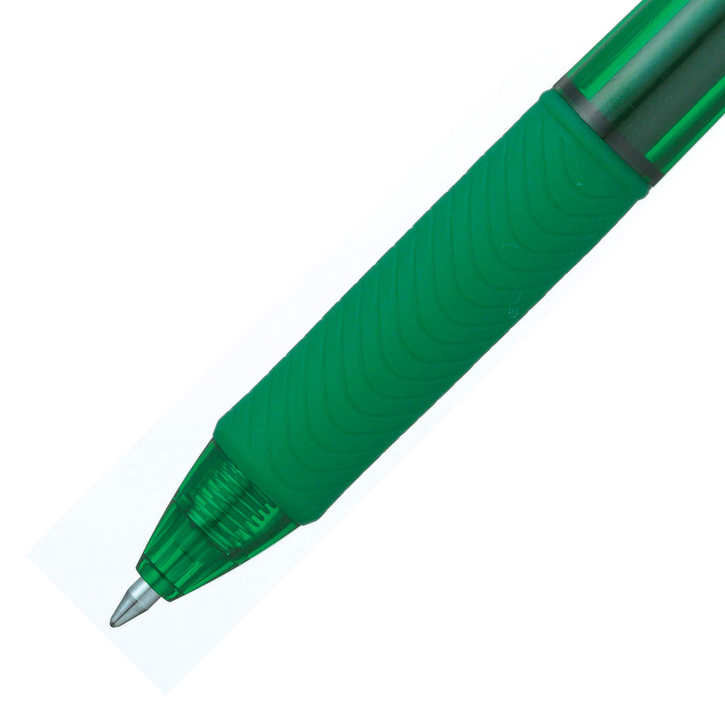 Pentel EnerGel X Retractable Liquid Gel Rollerball Pen, Everyday Use, Office Supplies, School Supplies, 0.7mm Medium Point, Green Ink, BL107-D, Box Of 12