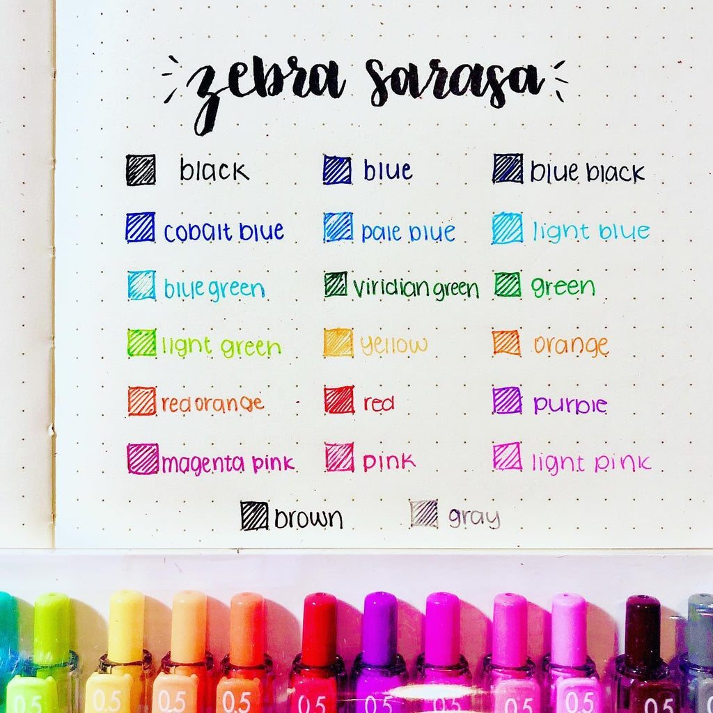 Zebra Pen SARASA Clip Retractable Gel Pen, 0.5mm Fine Point, Rainbow Assorted Vibrant Ink Colour, Water-Based, Ideal for Office and School, Journal, Note Taking and Planner Use, 20-Pack (47220)