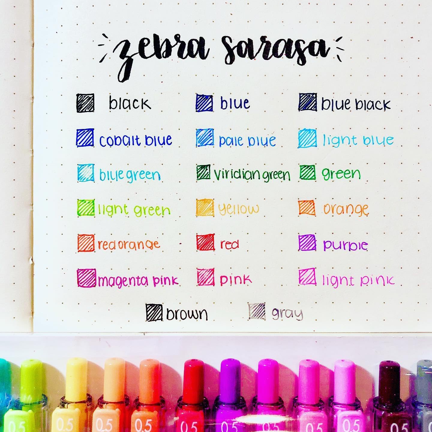 Zebra Pen SARASA Clip Retractable Gel Pen, 0.5mm Fine Point, Rainbow Assorted Vibrant Ink Colour, Water-Based, Ideal for Office and School, Journal, Note Taking and Planner Use, 20-Pack (47220)