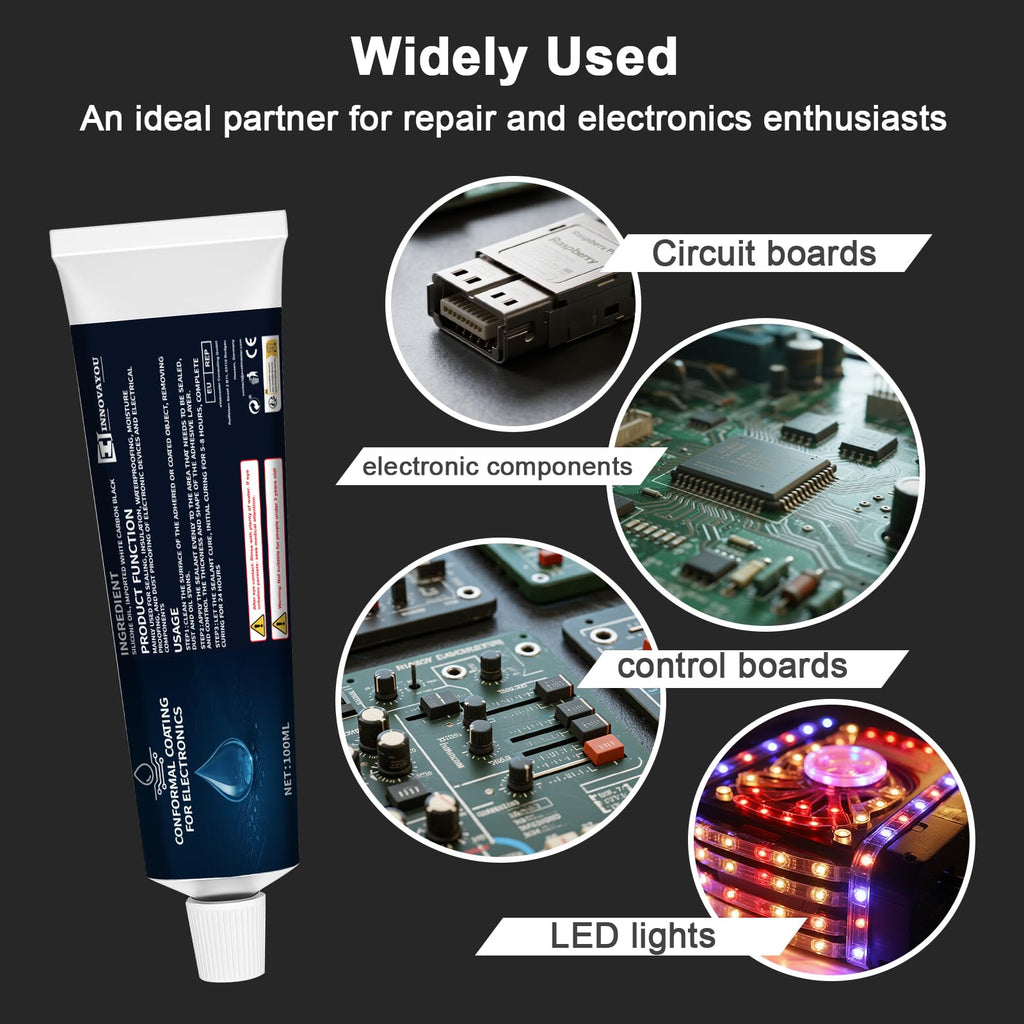 1DFAUL 200ml Conformal Coating for Electronics, Silicone Conformal Coating Insulating Sealant, Waterproof, Dust& Moisture Resistant, for Reliable Electronic Components Protection