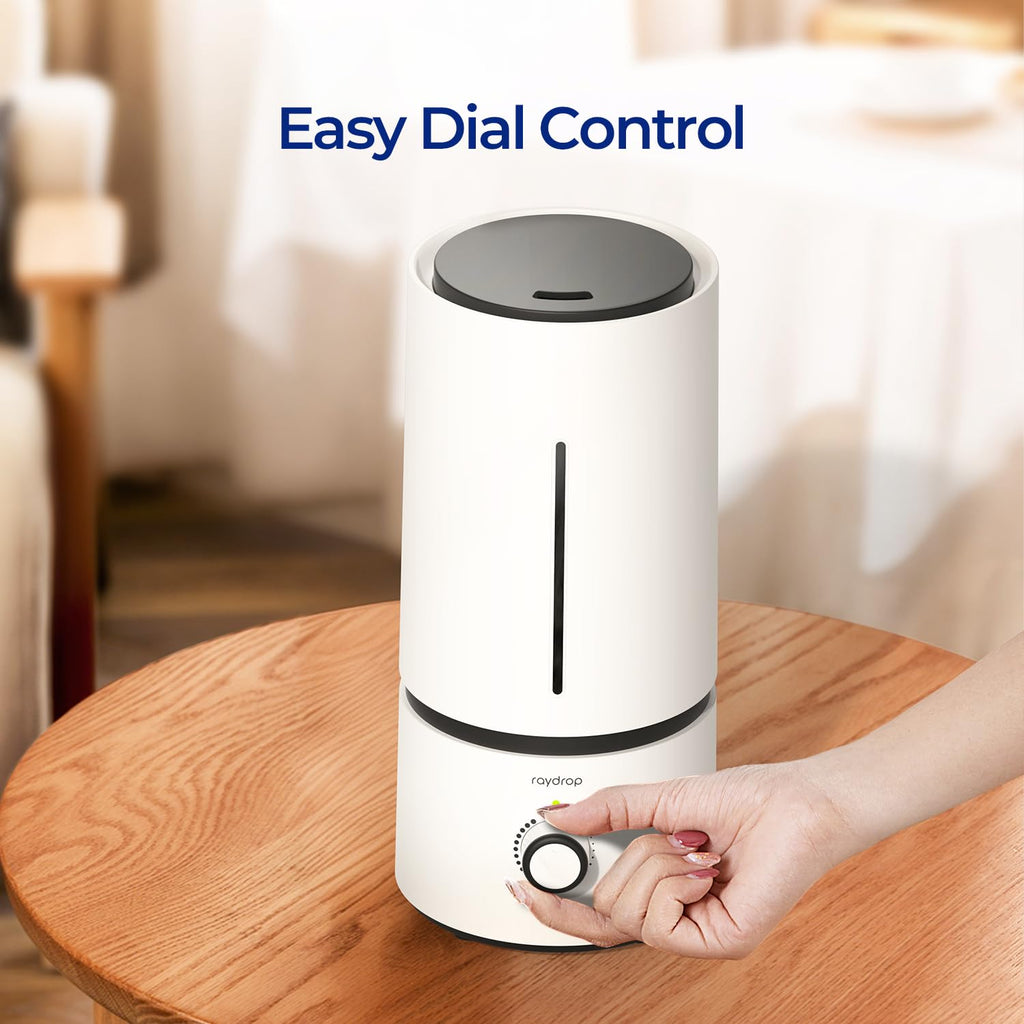 raydrop Cool Mist Humidifiers for Babies, 1.70 L Quiet and Small Ultrasonic Humidifier for Bedroom Nightstand, Space-Saving, Auto Shut Off