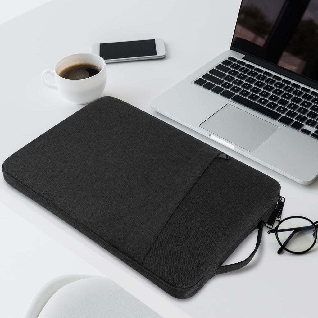 Chelory Laptop Sleeve for 16 17 Inch Notebook Ultrabook Chromebook HP/Lenovo/Asus/Acer/Dell, Shockproof Water Resistant Computer Protective Cover Bag Carrying Case with Handle, Black