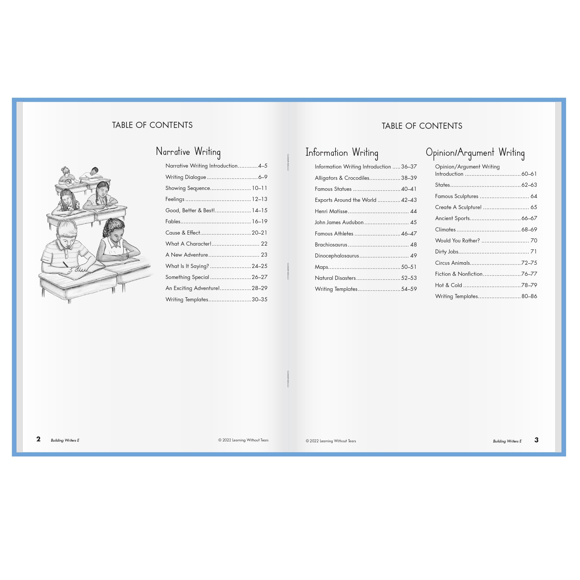 Learning Without Tears Building Writers, Student Edition- Grade 4, Writing Skills in Narrative, Information, Opinion Style, Writing Fluency- for School and Home Use
