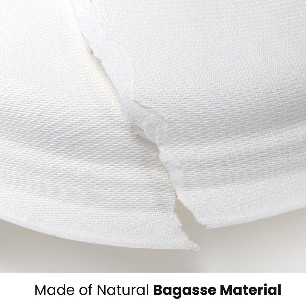 Elsjoy 90 Pack 12.5 Inch Compostable Oval Paper Plates, Large Disposable Dinner Plates, Heavy Duty Paper Platters for Restaurants, BBQ, Parties, Microwave Safe