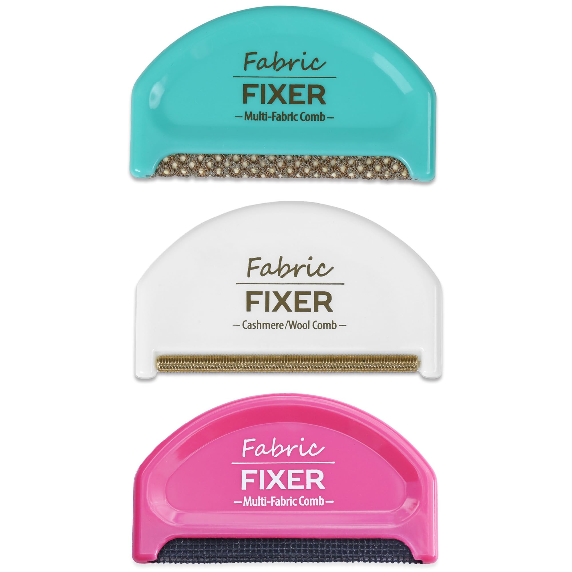 Cashmere Pill Remover Comb & Multi-Fabric Sweater Combs for Pills and Fuzz (3-Pack) Manual Fabric Defuzzer Wool Lint Shaver Comb Scraper for Clothing, Furniture, Sheets and Fabrics