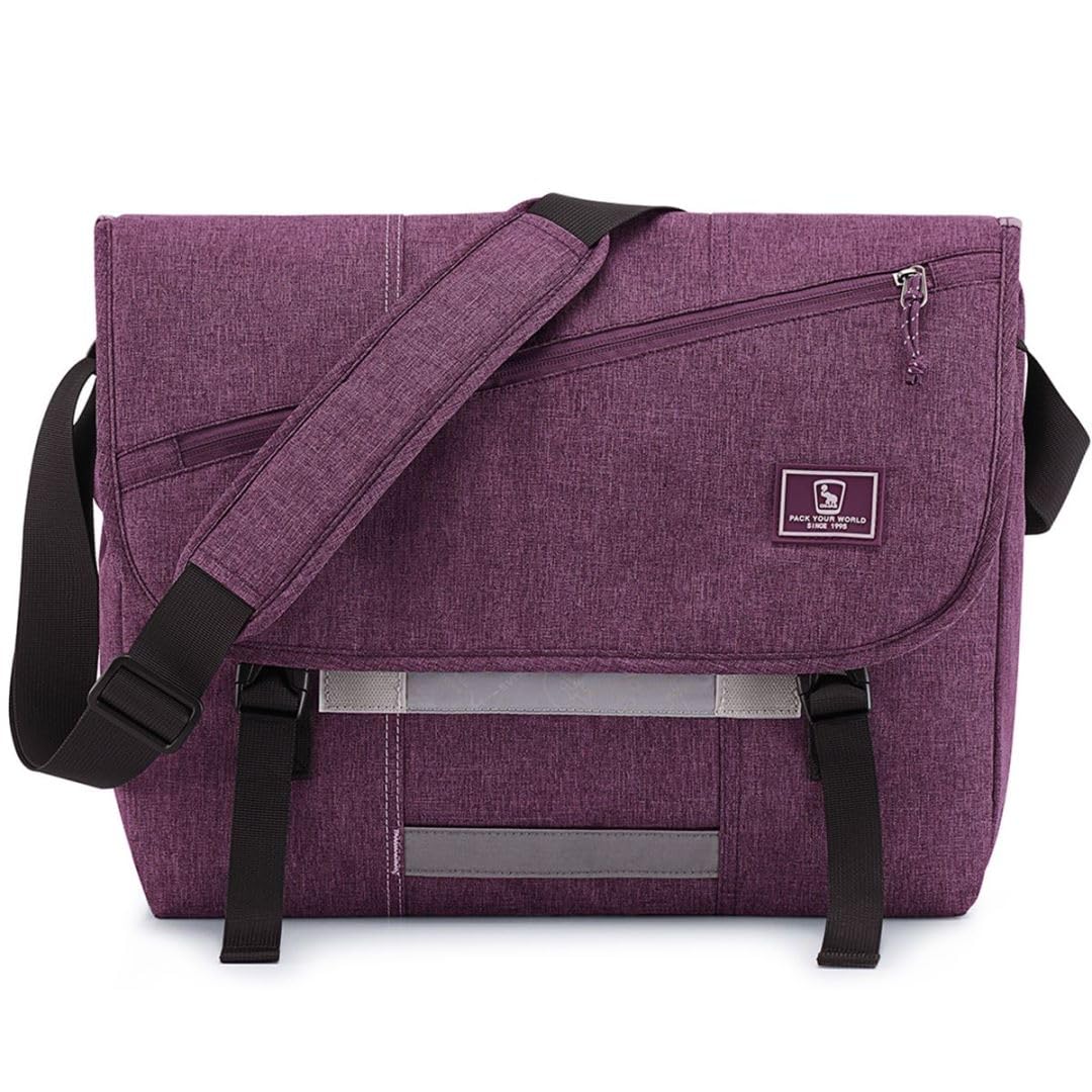 OIWAS Messenger Bag - 14 Inch Messenger Bags Men, Messenger Bag for Women, Lightweight Water Resistant Computer Bag, College Book Bag