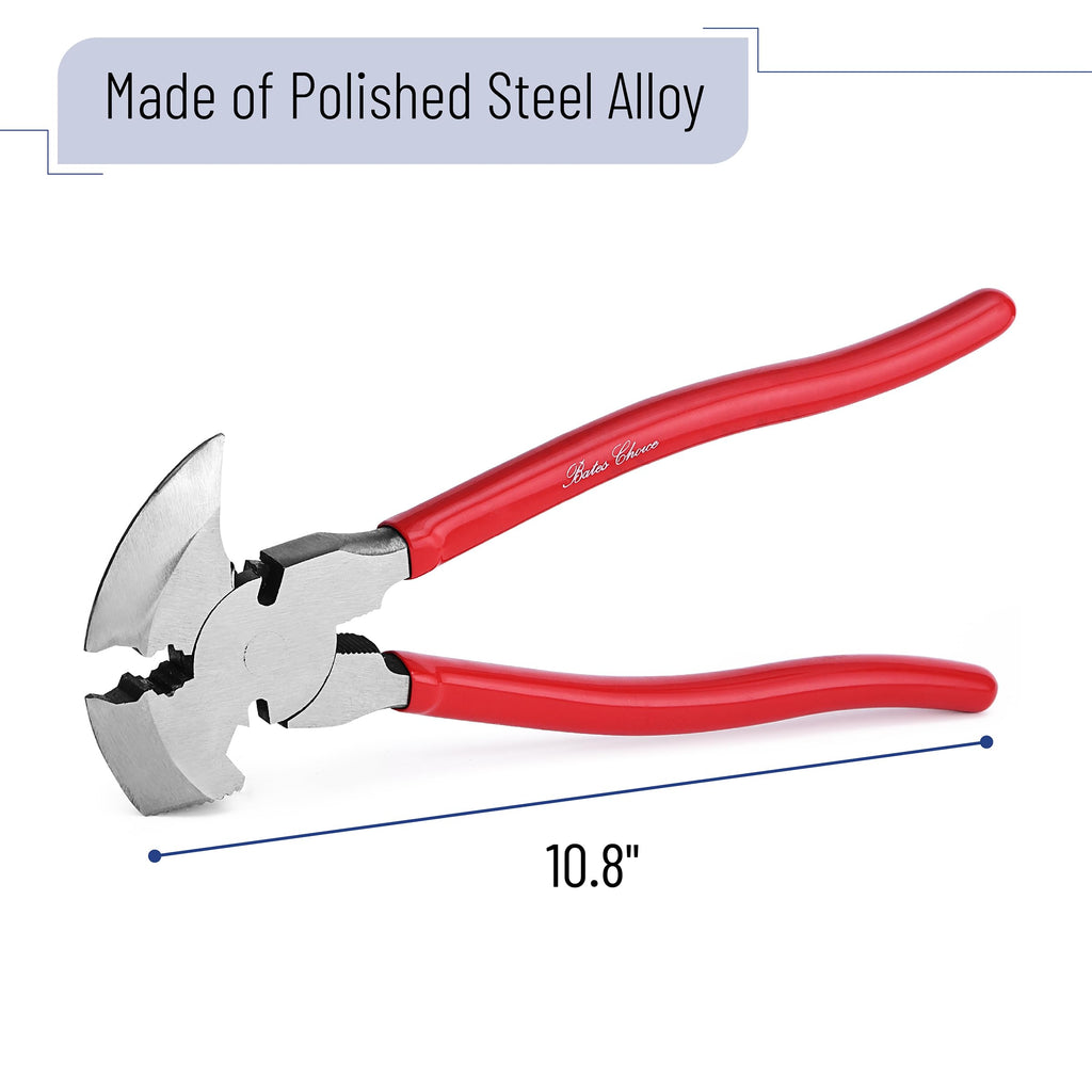 Bates- Fencing Pliers, 10.8-Inch, Multi Tool Fence Pliers, Barbed Wire Fence Tools, Fencing Tools