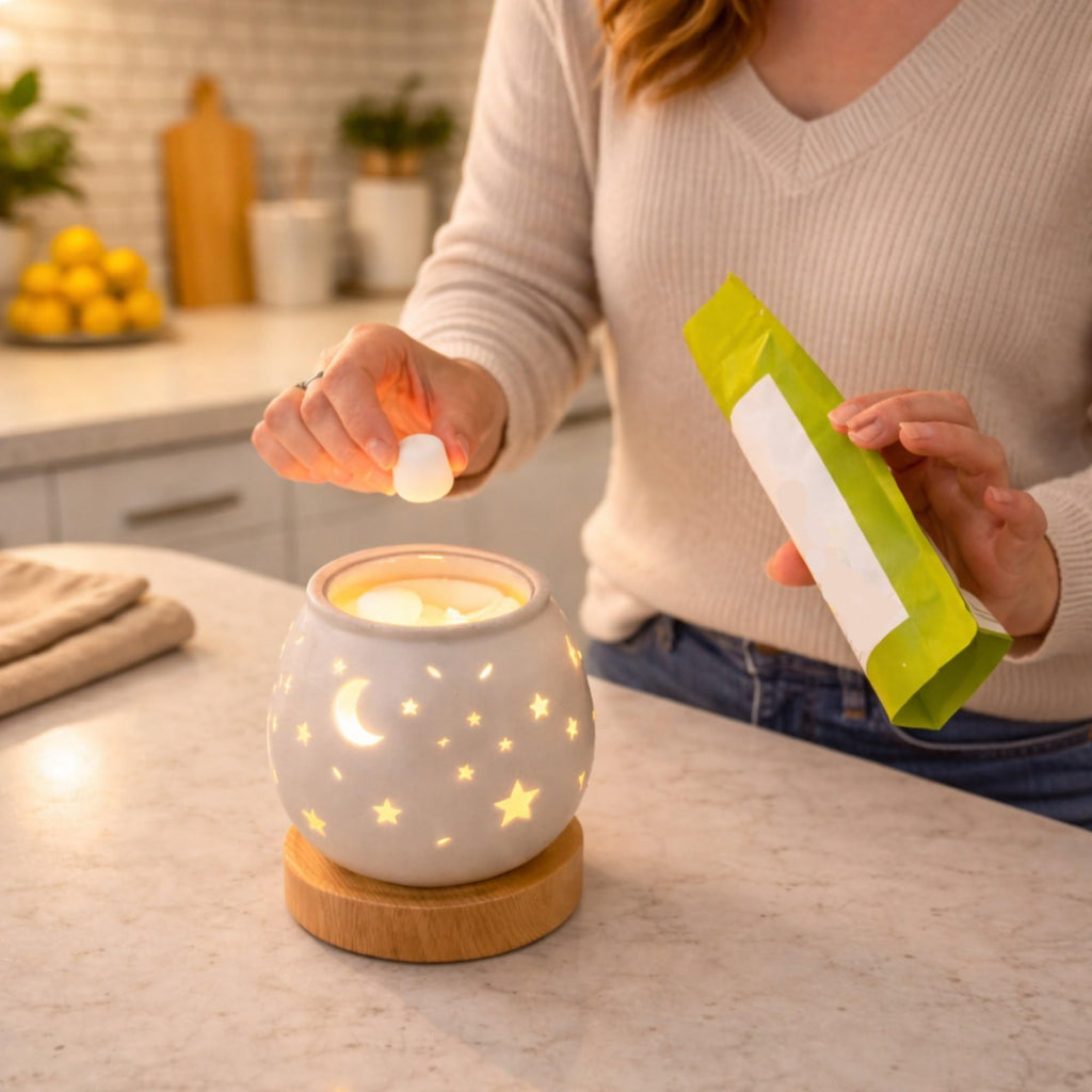 Lux Wax Melts Lemongrass Verbena Soy Wax Melt Dots – No Mess, Hand-Poured in Canada, Clean Strong Scent Throw, Eco Rice Paper Pouch, Works in All Wax Warmers