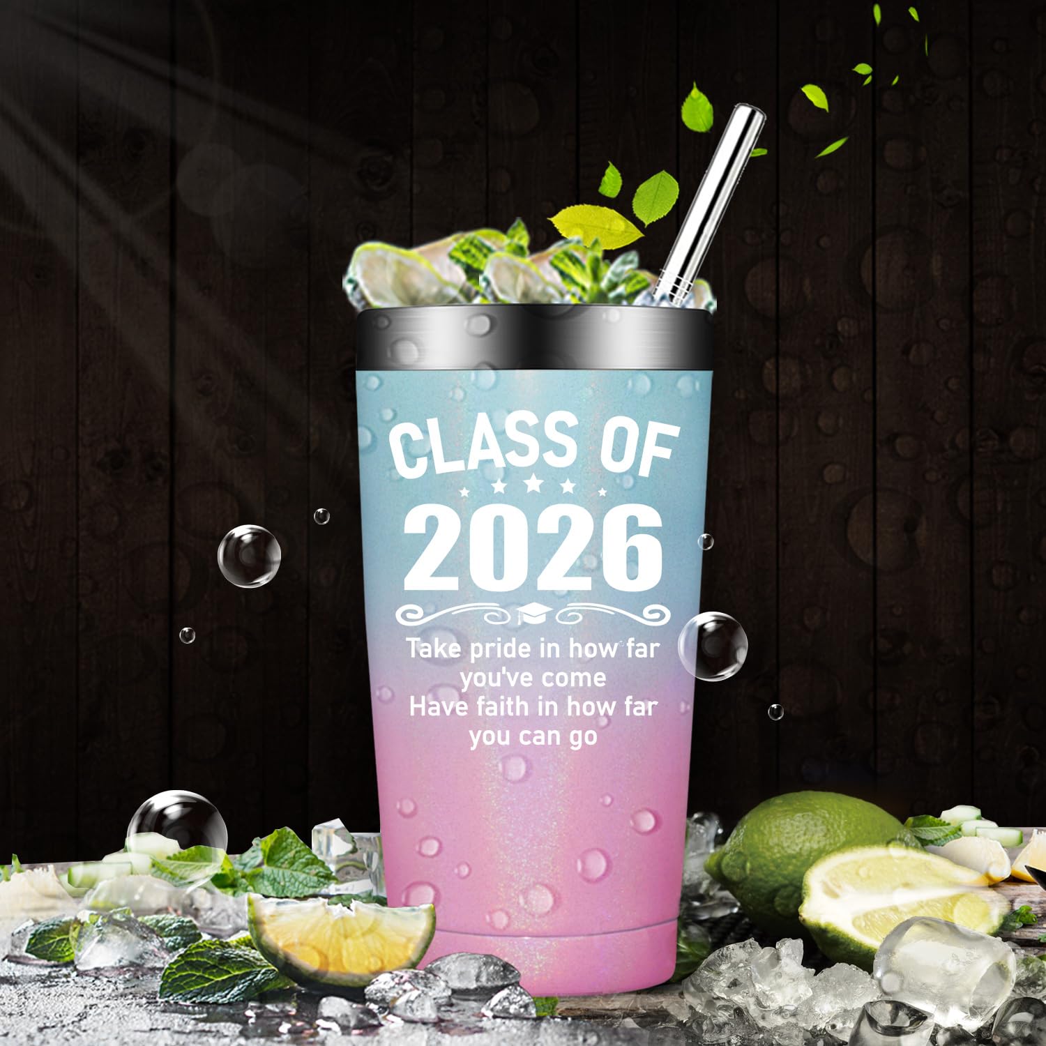 Fufandi Graduation Gifts - Class of 2026 Graduation Gift - College High School Graduations Gifts for Her - Congratulations Gift for Women - Tumbler Cup 20oz