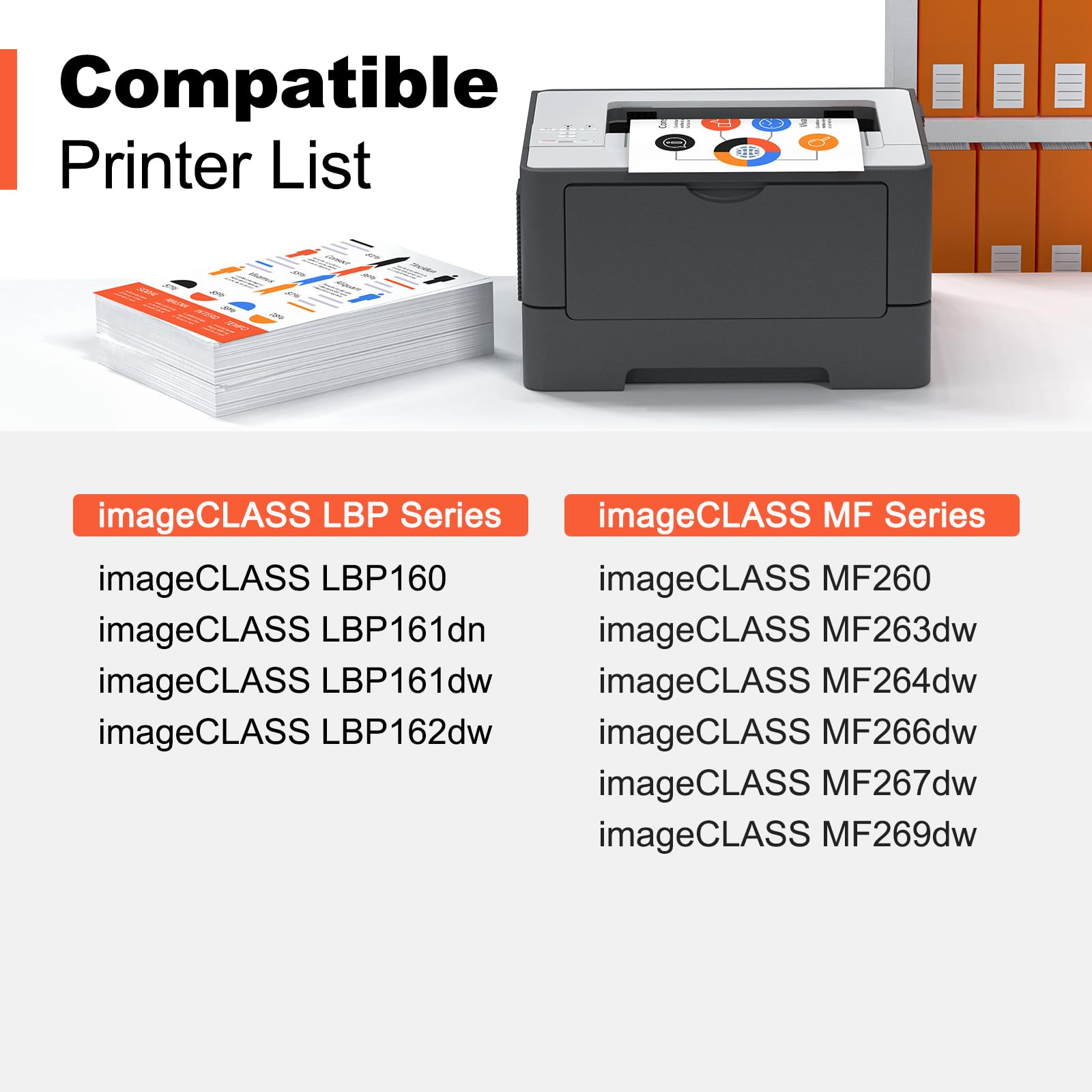 V4INK Compatible Toner Cartridge Replacement for Canon 051 (2168C001) CRG-051 Cartridge 051 for Used with Canon ImageCLASS MF267dw LBP162dw MF264dw LBP161dn LBP160 MF260 Printer 2 Packs Black