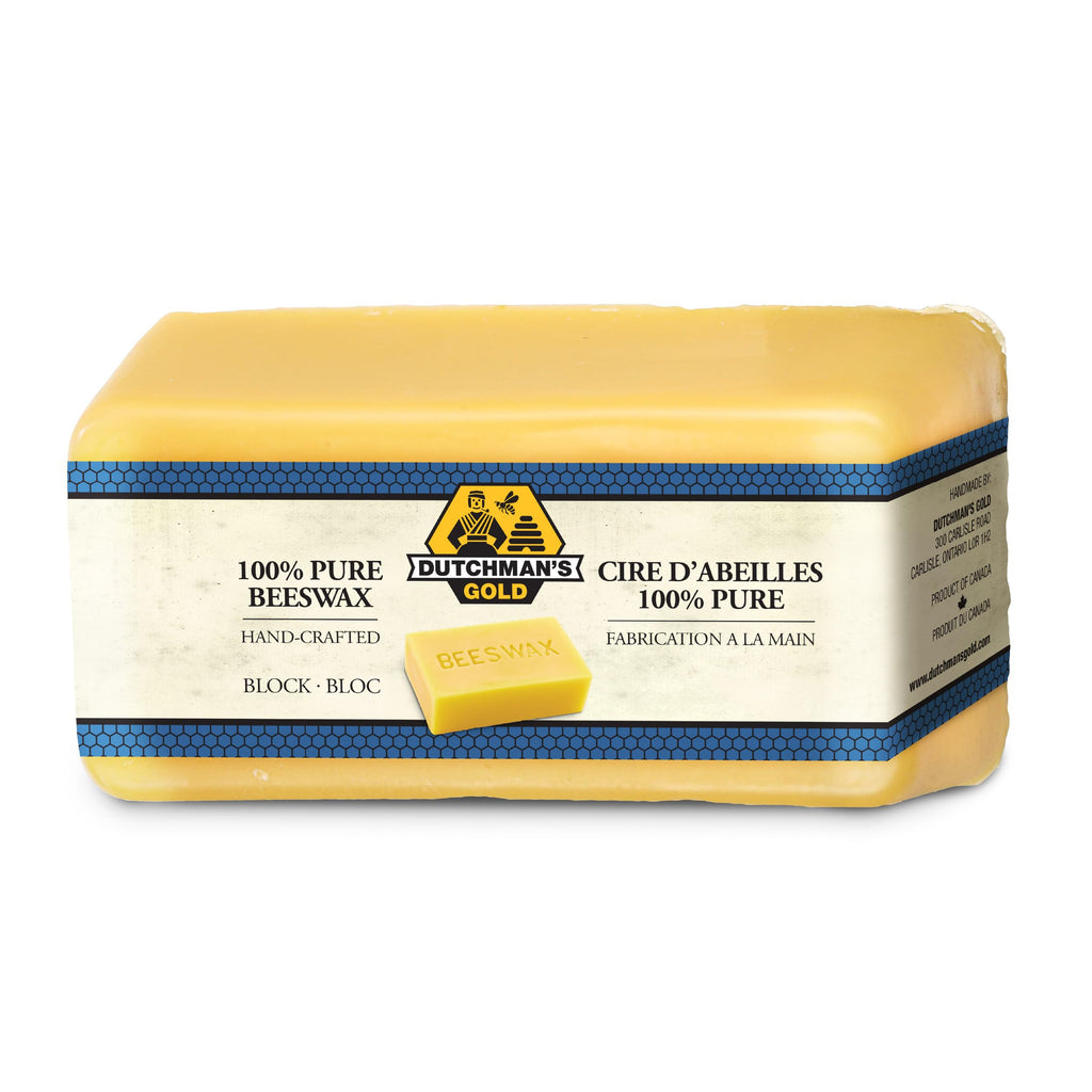 Dutchman’s Gold Beeswax Block, 454 g (1 lb) | 100% Pure Canadian Cosmetic Grade Beeswax | Handcrafted | Ideal for Candles, Food Wraps, Crafts & DIY Projects