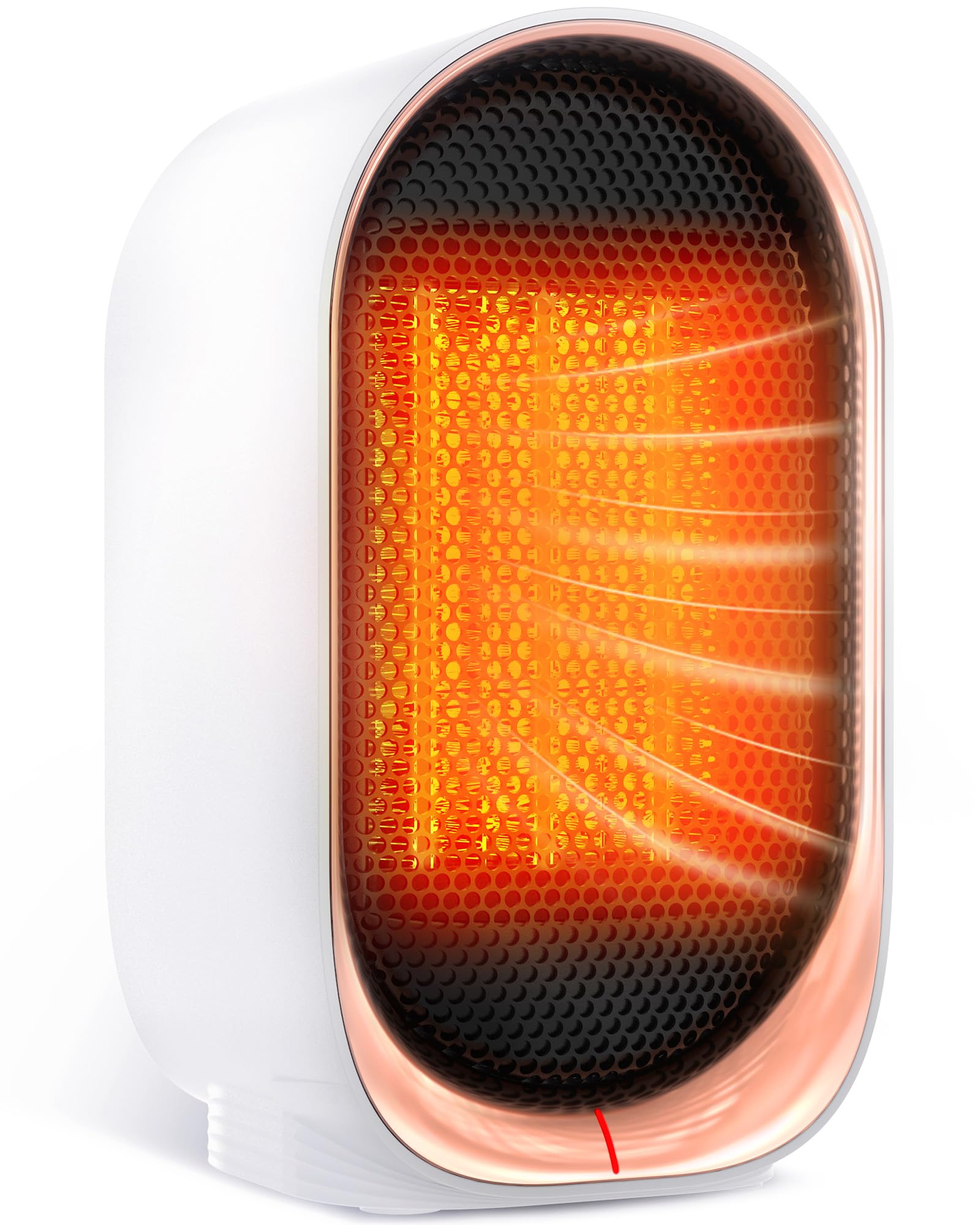 Space Heater, Portable Heater for Indoor Use, Small Electric Heaters with Overheat & Tip-Over Protection, Mini Desk Heaters for Office Bedroom Bathroom, Compact & Efficient Heating, Snow Withe