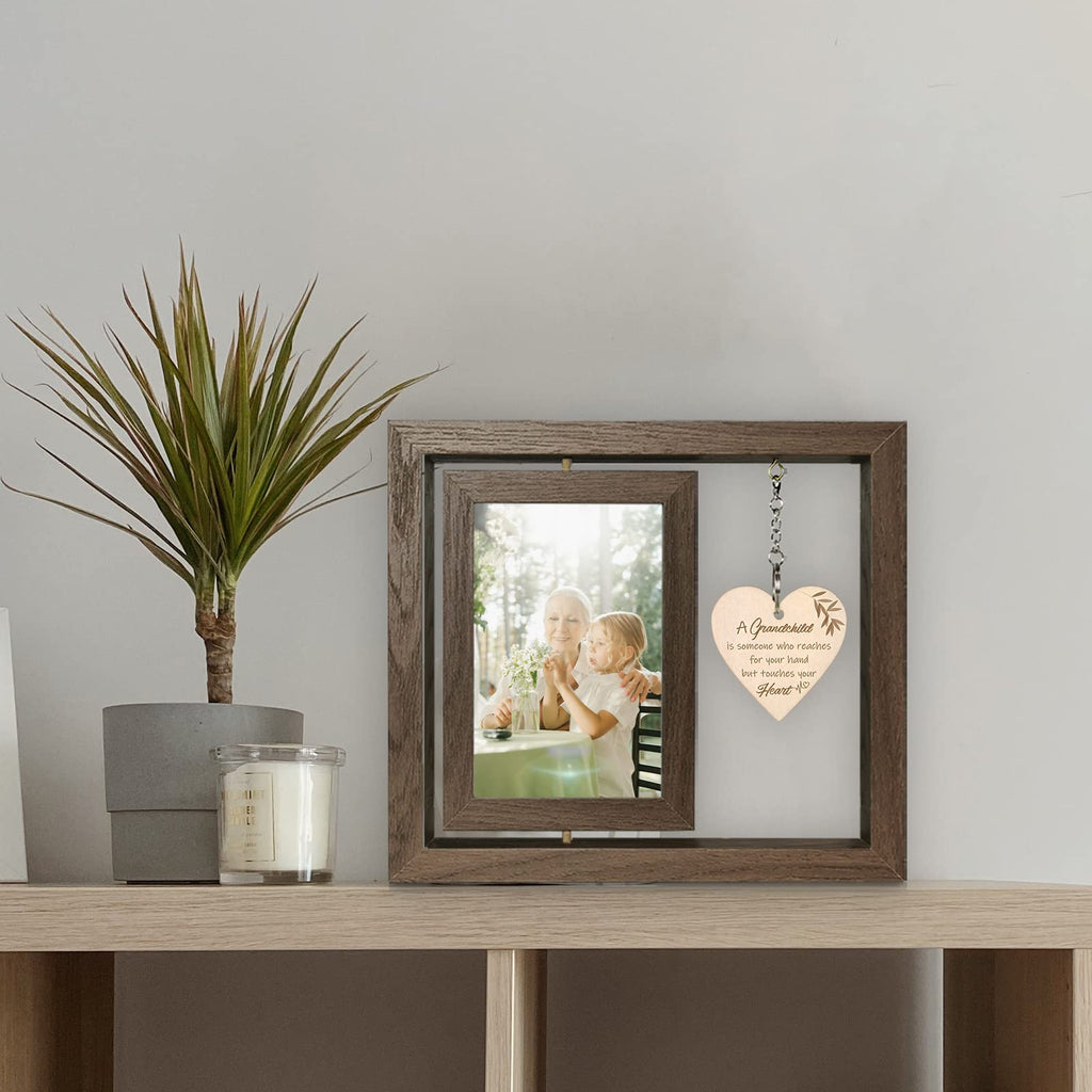 A Grandchild is Someone Who Reaches for Your Hands but Touches Your Heart Picture Frame New Grandma Gifts First Time Grandparents Gifts, Display Two 4x6 Inch