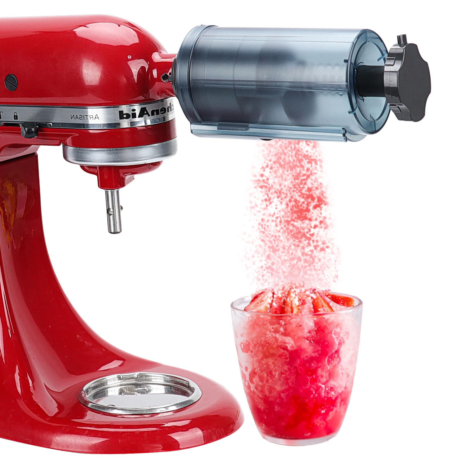 Shave Ice Attachment for KitchenAid Stand Mixers with 8 Ice mold, Ice Shaver Attachment, Snow Cone Attachment/Maker (Machine/Mixer Not Included)