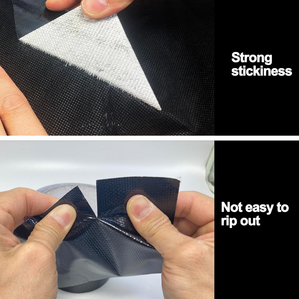 KAIHENG Waterproof Repair Tape for Awning, 4IN x 20FT Outdoor Canvas Tarp Repair Tape, Tent, Boat Covers, Canopy, Sail Tape, Tear Repair Patch Kit, Heavy Duty UVproof, Black