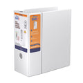 QuickFit Heavy-Duty 3-Ring File Binder, Locking D-Ring, View Binder, 5 Inch, White