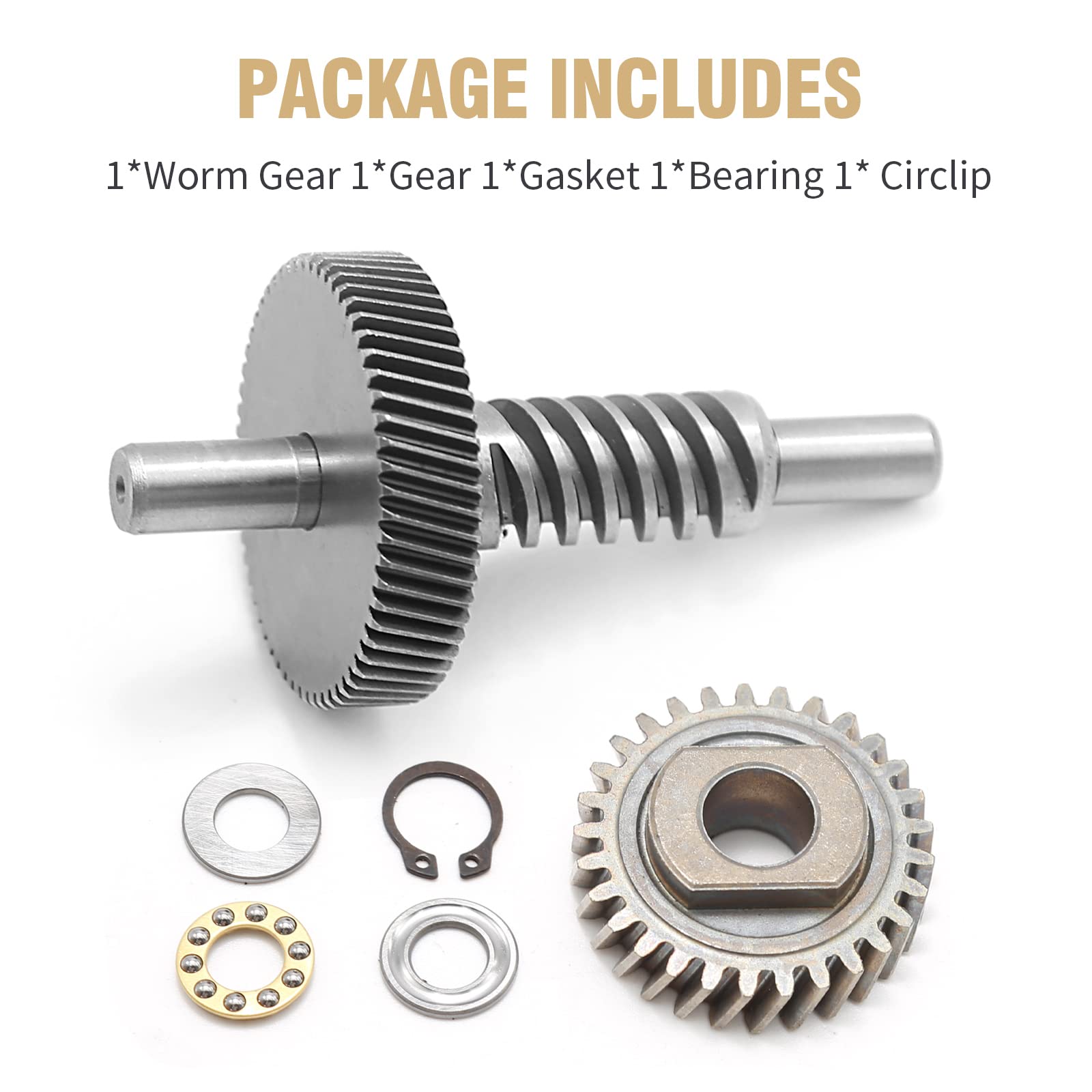 9706529 W11086780 Worm Gear Kit Replacement for 5QT&6QT Whirlpool KitchenAid Stand Mixer 9703445 Bearing and 9703680 Circlip