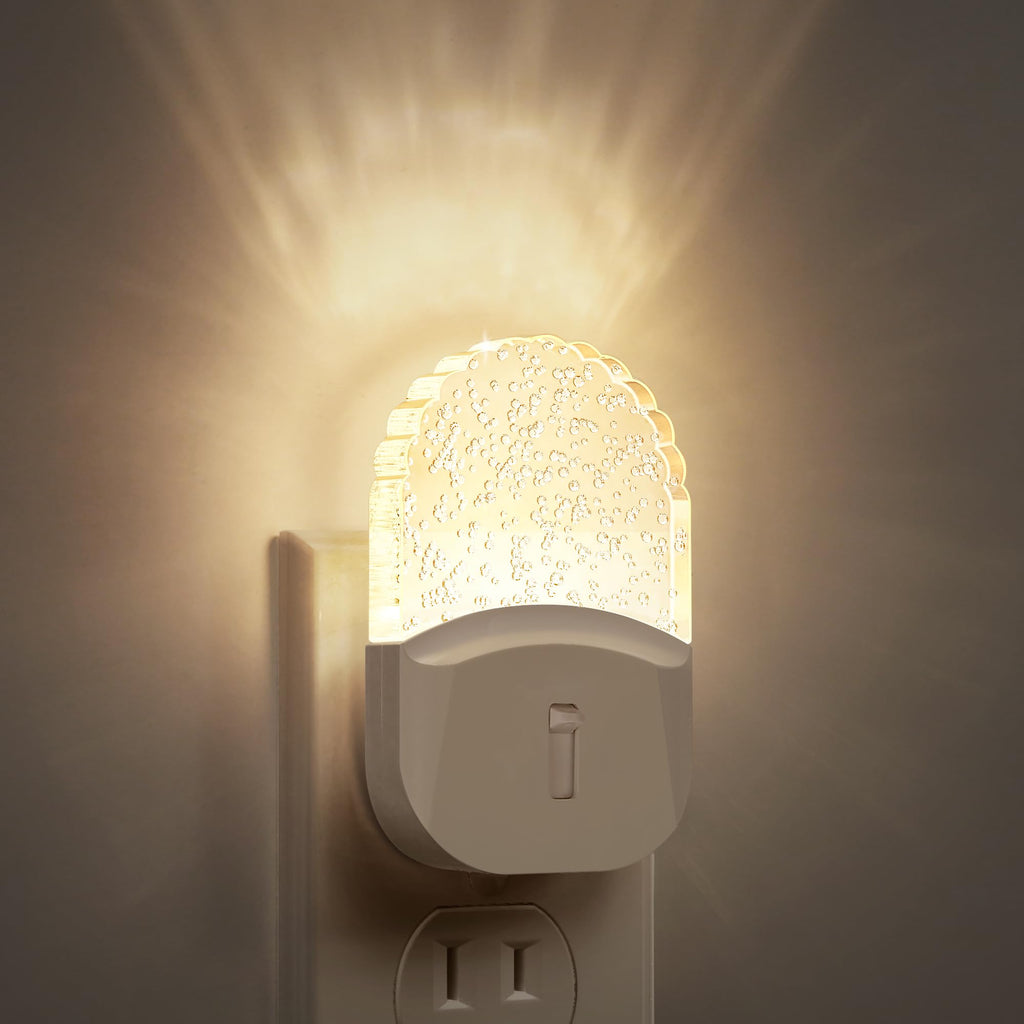 LED Night Light, Baby Night Light [2 Pack], Plug in Night Light with Auto Dusk to Dawn Sensor, Adjustable Brightness Night Light for Kids, Bathroom, Bedroom, Nursery Room, Soft White 3000k