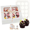 20 Pack Cupcake Boxes Cupcakes Carrier 12 Cupcake Containers,12 Cupcake Boxes with Window,Food Grade Cupcake Holders Bakery Carrier Boxes for Cupcakes,Muffins,Pastries (White,12.8" x 10" x 3.5")