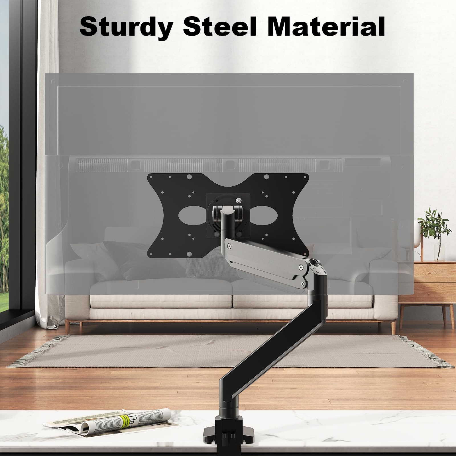 IMtKotW Steel VESA Mount Adapter Plate Bracket for Screens 32" to 55" LED LCD，Monitor and TV Mount Extender Conversion Kit Allows 100x100, 200x200 Convert to 400 x 200 mm Patterns