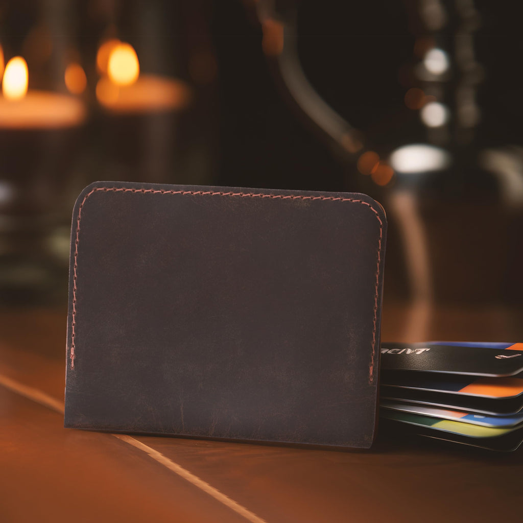 CestAntiQ, Leather Journal Cover for Field Notes, Notebook Cover for Moleskine Cahier Journal Leather Field Notes Cover, Wallet Case, (3.5 x 5.5 in.) Journal Cover Cards Slot / Refillable Travelers Pocket Notebook Handmade Leather Cover with Pen Holder ::