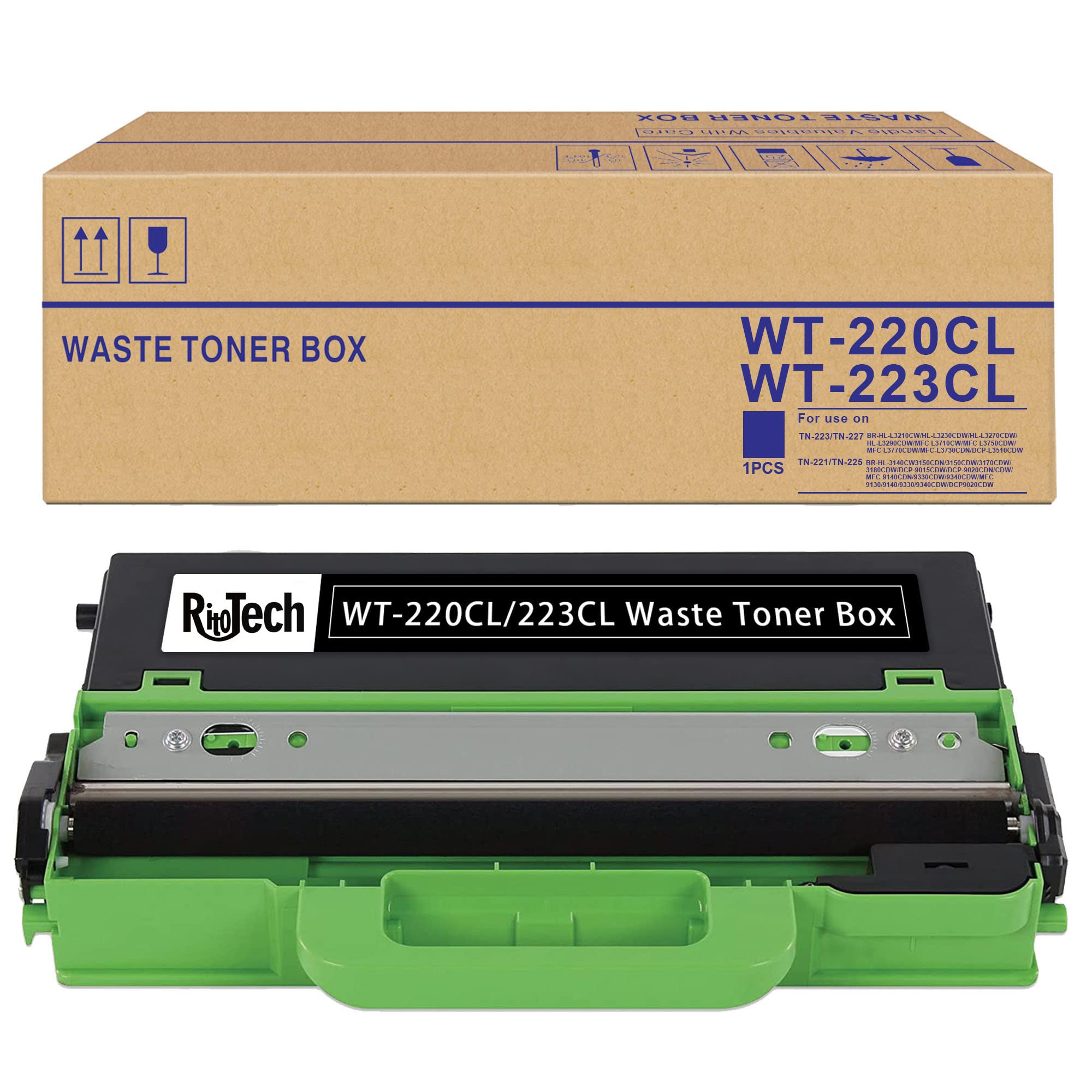 WT-220CL WT-223CL Waste Toner Box, Compatible for Brother WT220CL WT223CL WT 220CL WT 223CL Works with MCF-9340CDW HL-3140CW 3170CDW L3210CW L3230CDW L3270CDW 9130CW L3290CDW MFC-L3710CW L3770CDW