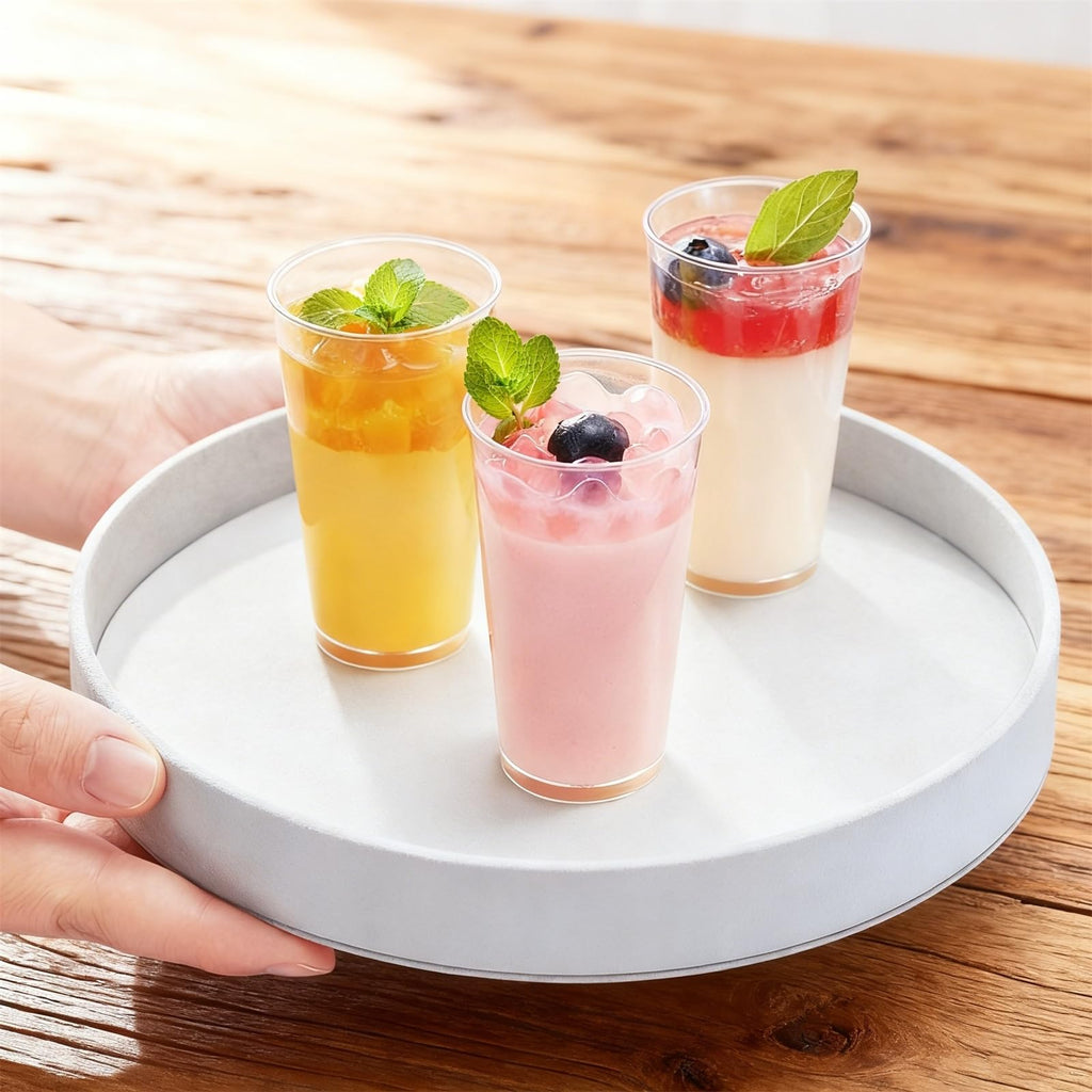 Peohud 100 Pack 3oz Dessert Cups with Spoons, Mini Dessert Shooter Cups, Parfait Appetizer Cups Shot Glasses for Desserts, Pudding, Event and Party