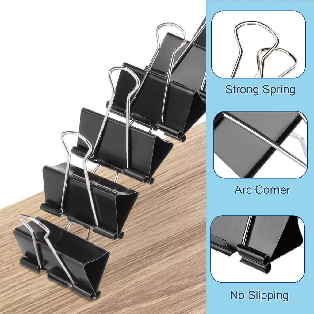 Ufmarine Extra Large Binder Clips 2 inch, (40 Pcs) Big Paper Clips for Office
