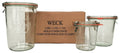 WECK Mold Jar Combo Pack- (1) 900, (1) 742, (1) 743, (3) glass lids, (3) rubber rings and (6) clamps