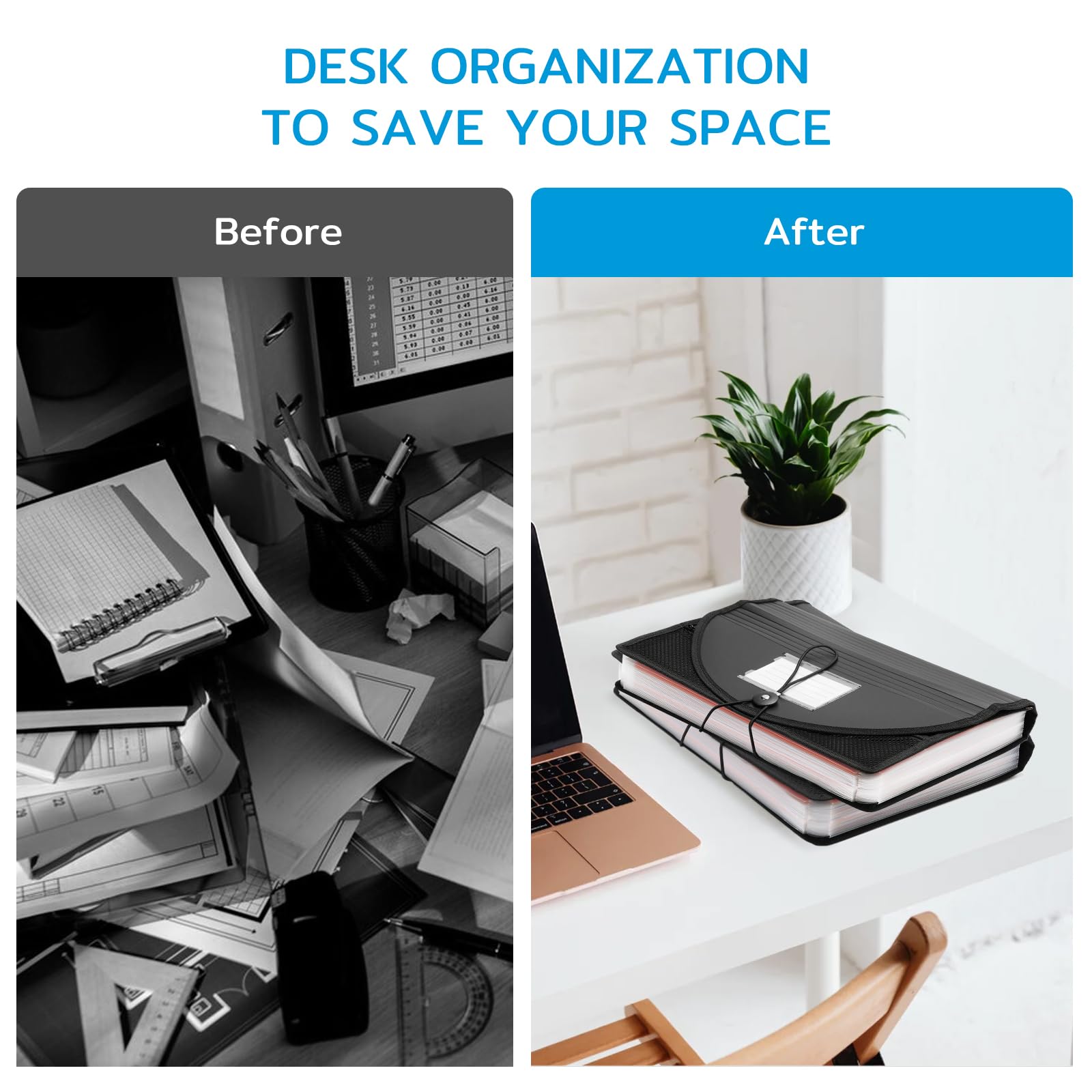 Ceecysaa Expanding File Folders 25 Pockets Accordion File Organizer,High Capacity A4/ Letter Size Filing Organizer, Folders for Document Receipt, Paper Holder with Divider Tab